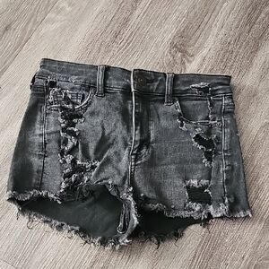 Womens sz 4 High Rise Shortie American Eagle Outfitters black shorts